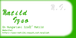 matild izso business card